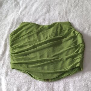 Amazon Green Ruched Women's Top